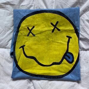 Nirvana smiley graphic band tee L casual cotton alt grunge short sleeve emo